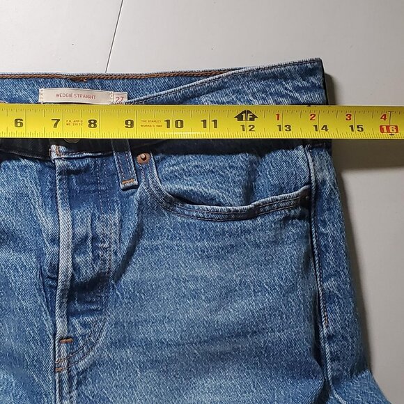 Levi's Premium Wedgie Straight Jeans size 27 - Picture 8 of 16